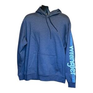 Wrangler Hooded Blue Sweatshirt Size Large